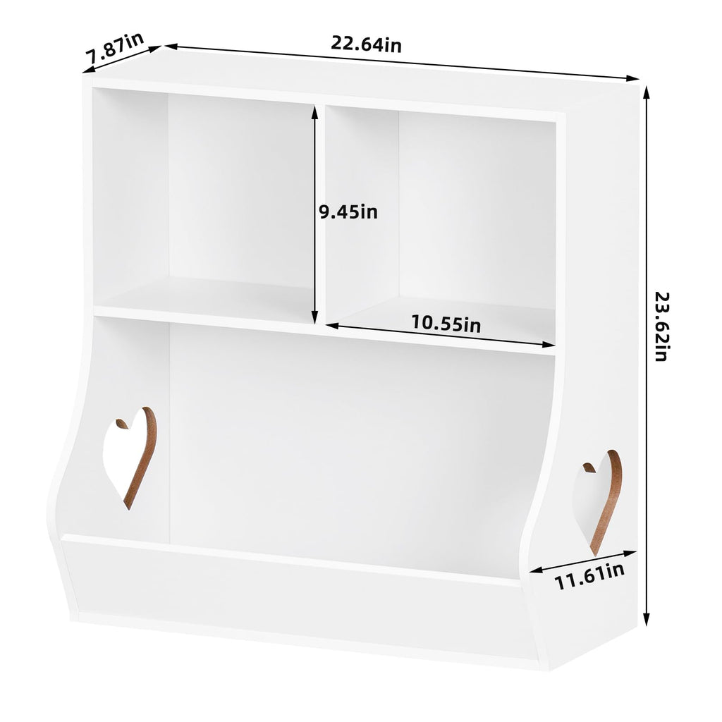 Lerliuo Kids Bookshelf and Toy Storage, 2 Tier Book Shelf for Kids Rooms