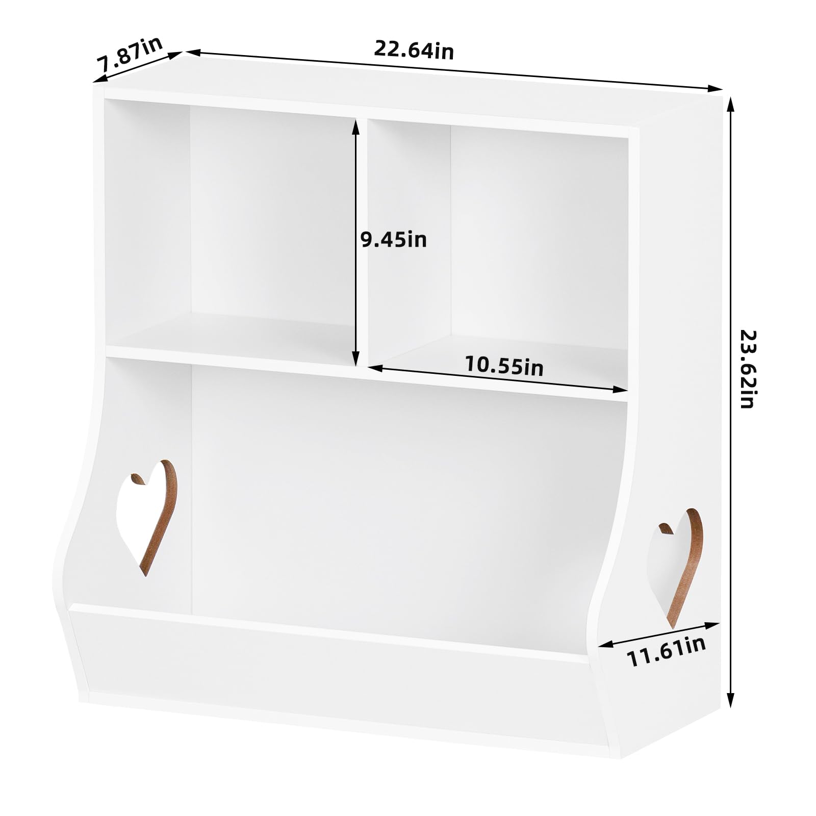 Lerliuo Kids Bookshelf and Toy Storage, 2 Tier Book Shelf for Kids Rooms