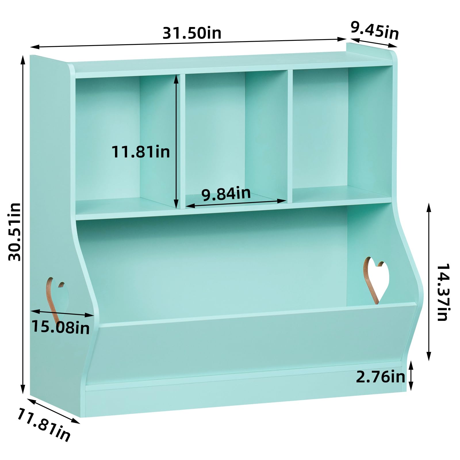 Lerliuo Kids Bookshelf and Toy Storage, 2 Tier Book Shelf for Kids Rooms