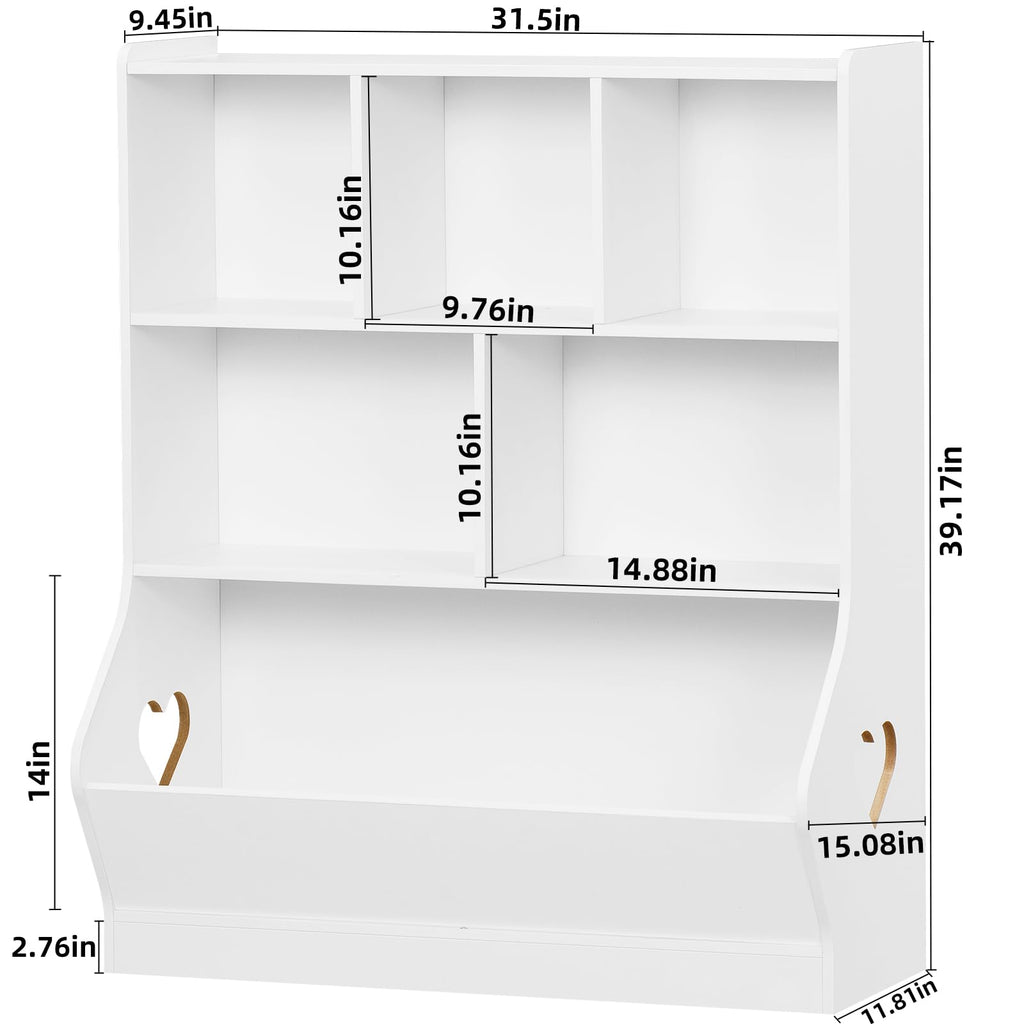 Lerliuo Kids Bookshelf and Toy Storage, 2 Tier Book Shelf for Kids Rooms