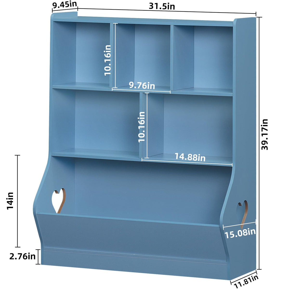 Lerliuo Kids Bookshelf and Toy Storage, 2 Tier Book Shelf for Kids Rooms