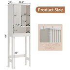 LEYAOYAO Modern Fluted Bathroom Wall Cabinet, Wall-Mounted Medicine Cabinet