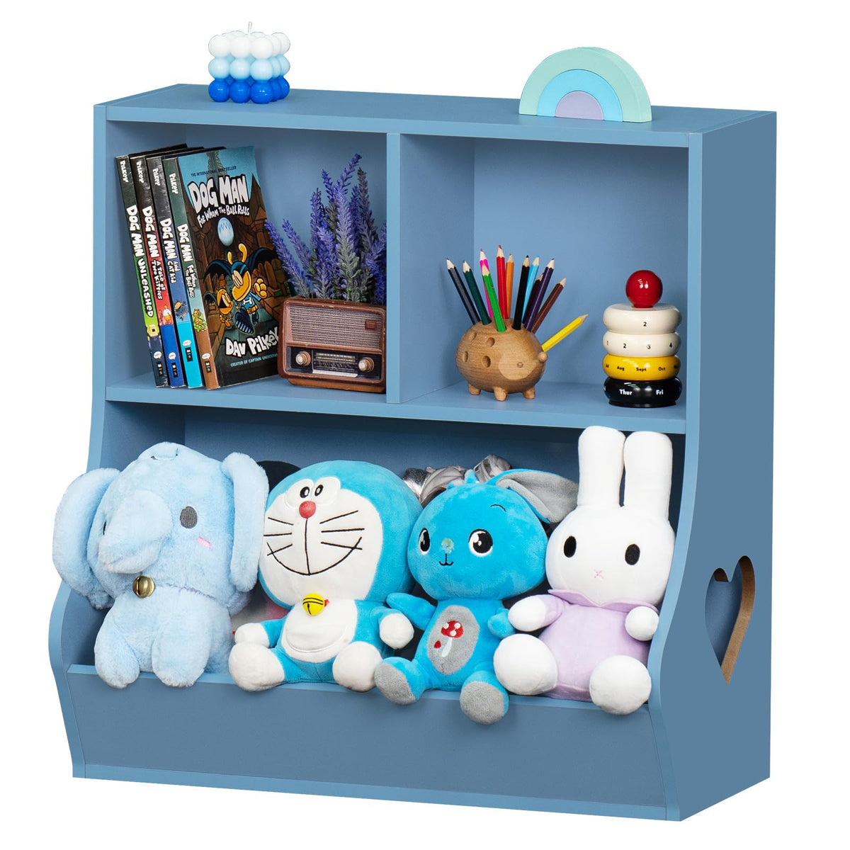 Lerliuo Kids Bookshelf and Toy Storage, 2 Tier Book Shelf for Kids Rooms