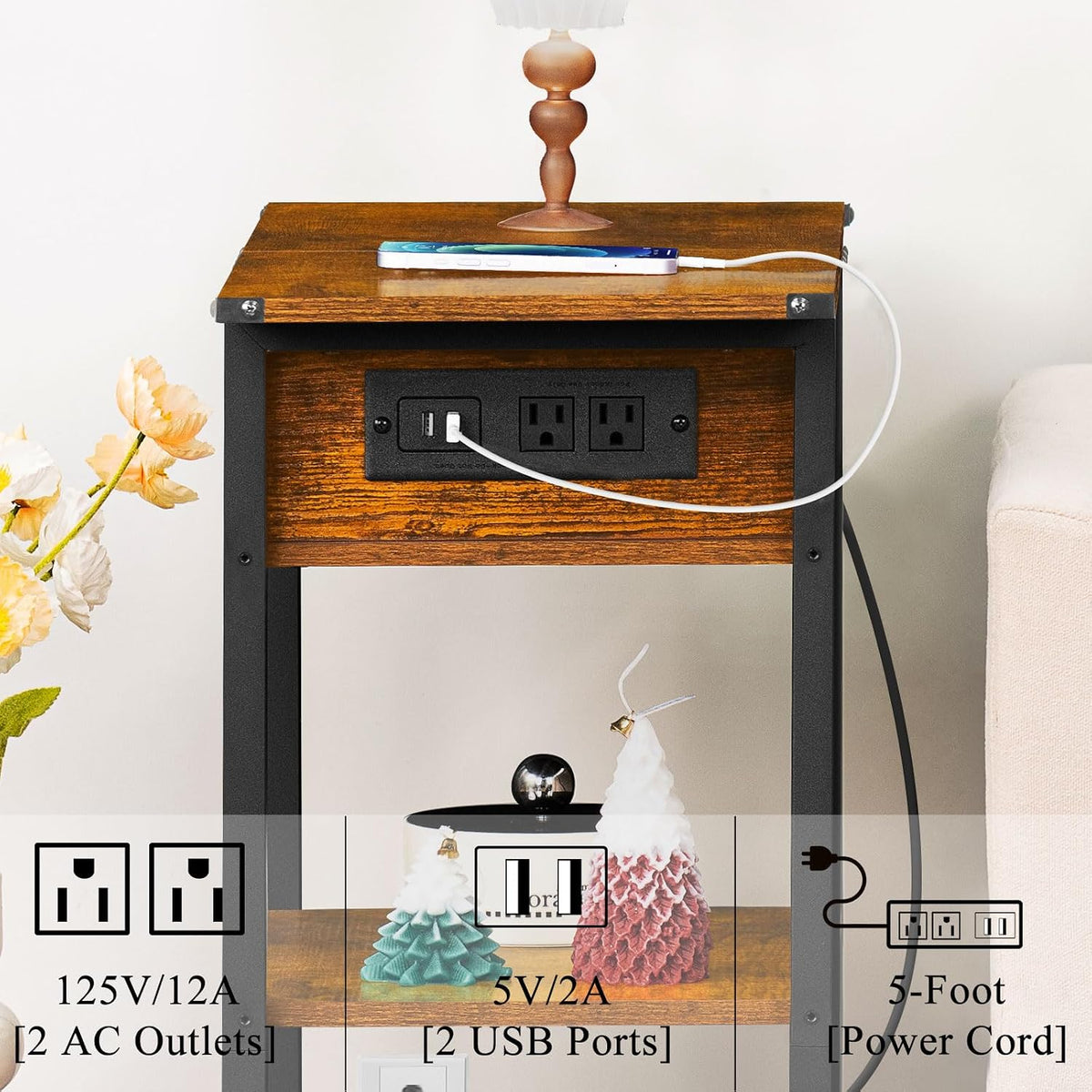 Lerliuo Side Table and Nightstand