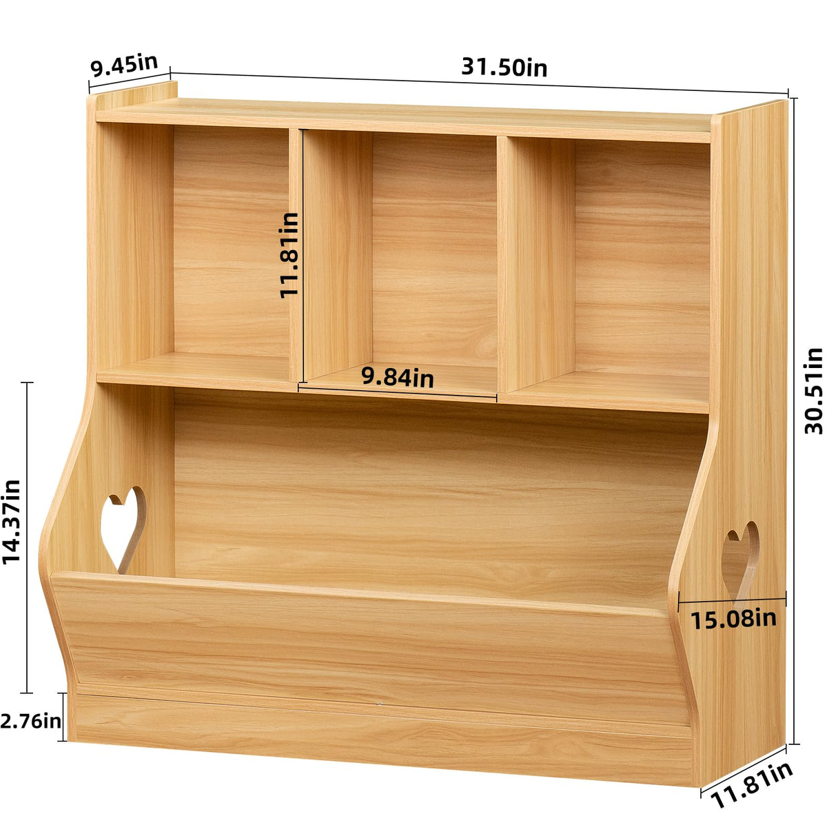 Lerliuo Kids Bookshelf and Toy Storage, 2 Tier Book Shelf for Kids Rooms