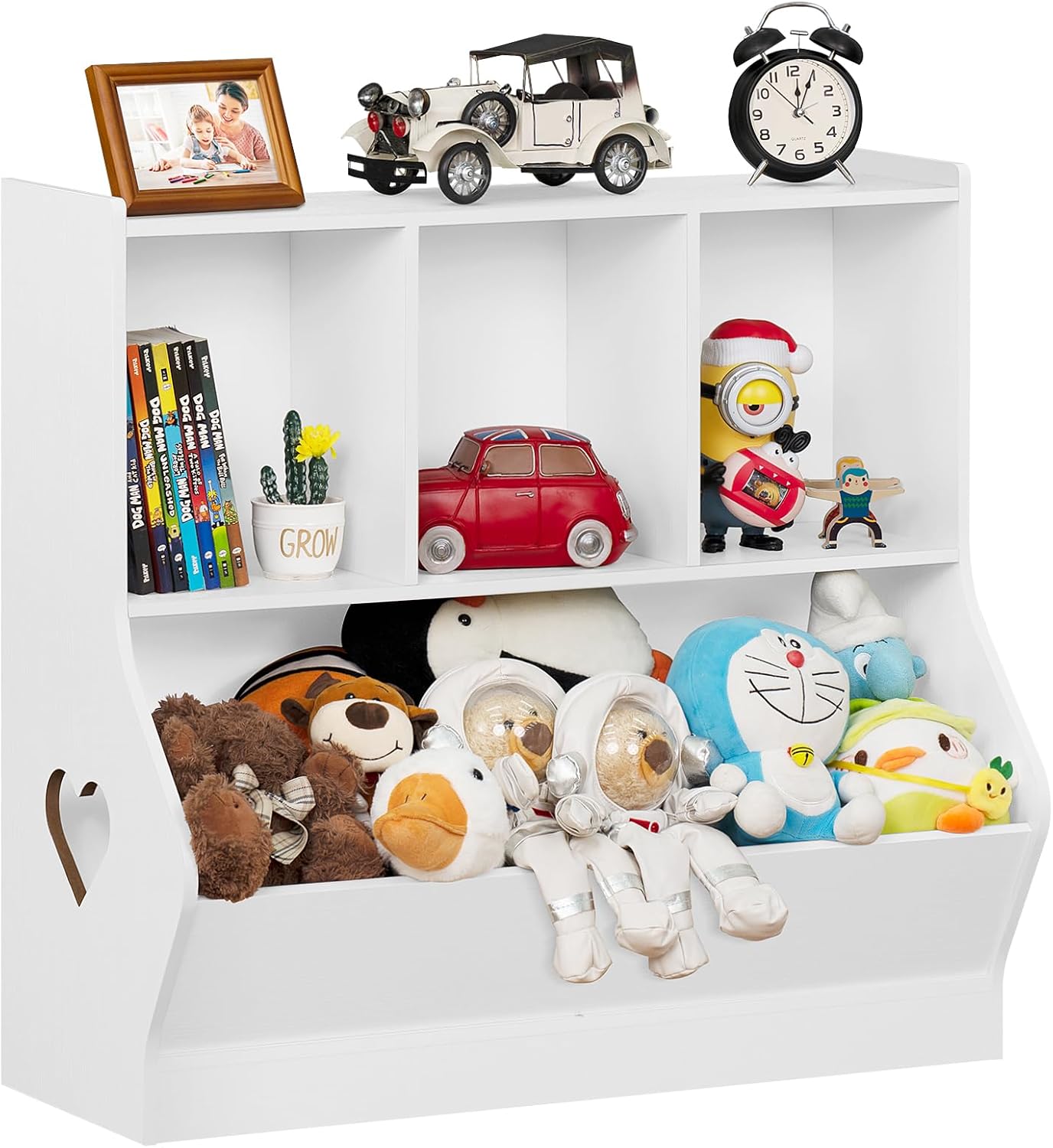 Lerliuo Kids Bookshelf and Toy Storage, 2 Tier Book Shelf for Kids Rooms