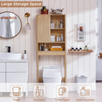 LEYAOYAO Modern Fluted Bathroom Wall Cabinet, Wall-Mounted Medicine Cabinet