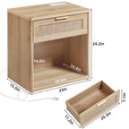 LEYAOYAO Rattan Dresser for Bedroom, 41" Tall Chest of Drawers