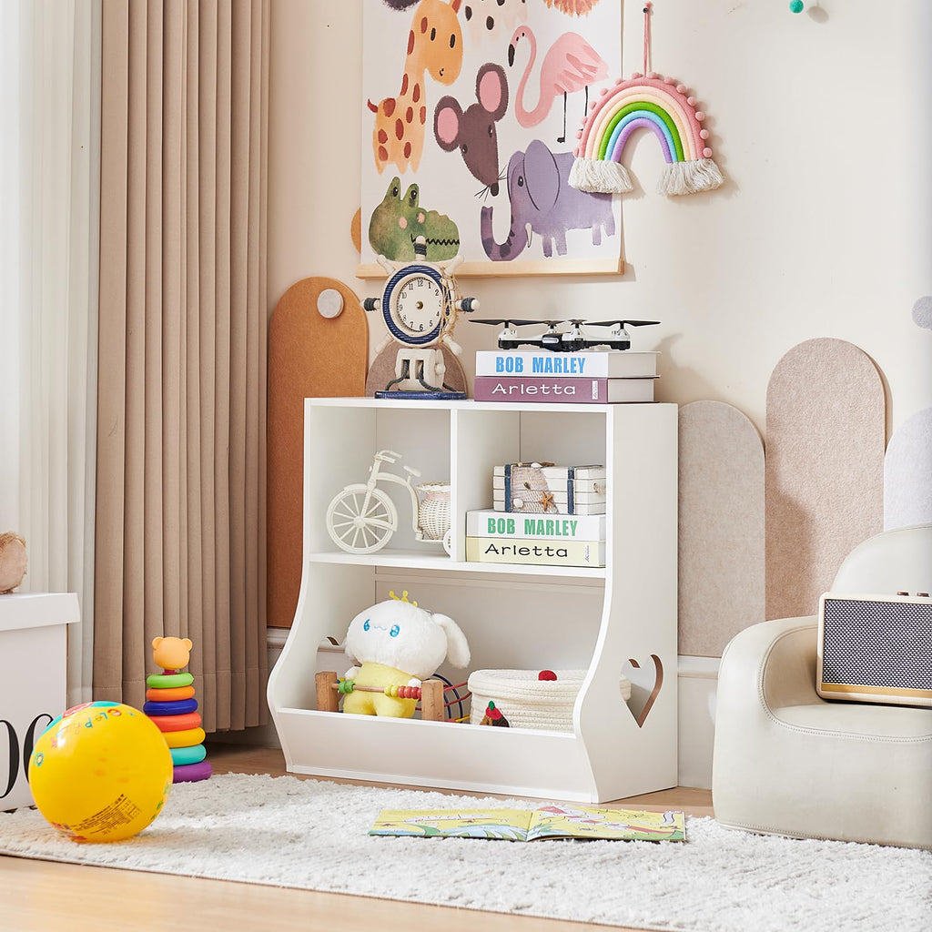 Lerliuo Kids Bookshelf and Toy Storage, 2 Tier Book Shelf for Kids Rooms