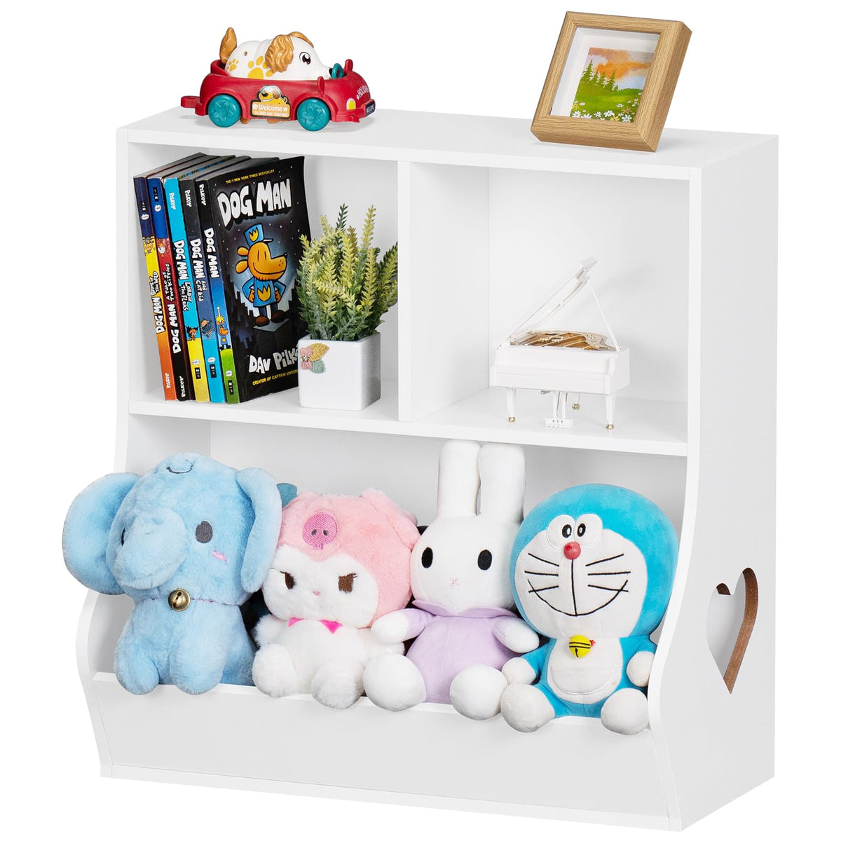 Lerliuo Kids Bookshelf and Toy Storage, 2 Tier Book Shelf for Kids Rooms