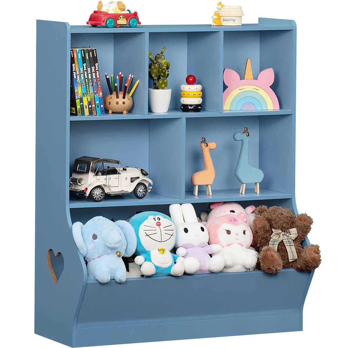 Lerliuo Kids Bookshelf and Toy Storage, 2 Tier Book Shelf for Kids Rooms