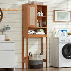LEYAOYAO Rattan Bathroom Wall Storage Cabinet, Boho Medicine Cabinet