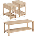 Lerliuo Rattan Coffee Table Set of 3, Natural