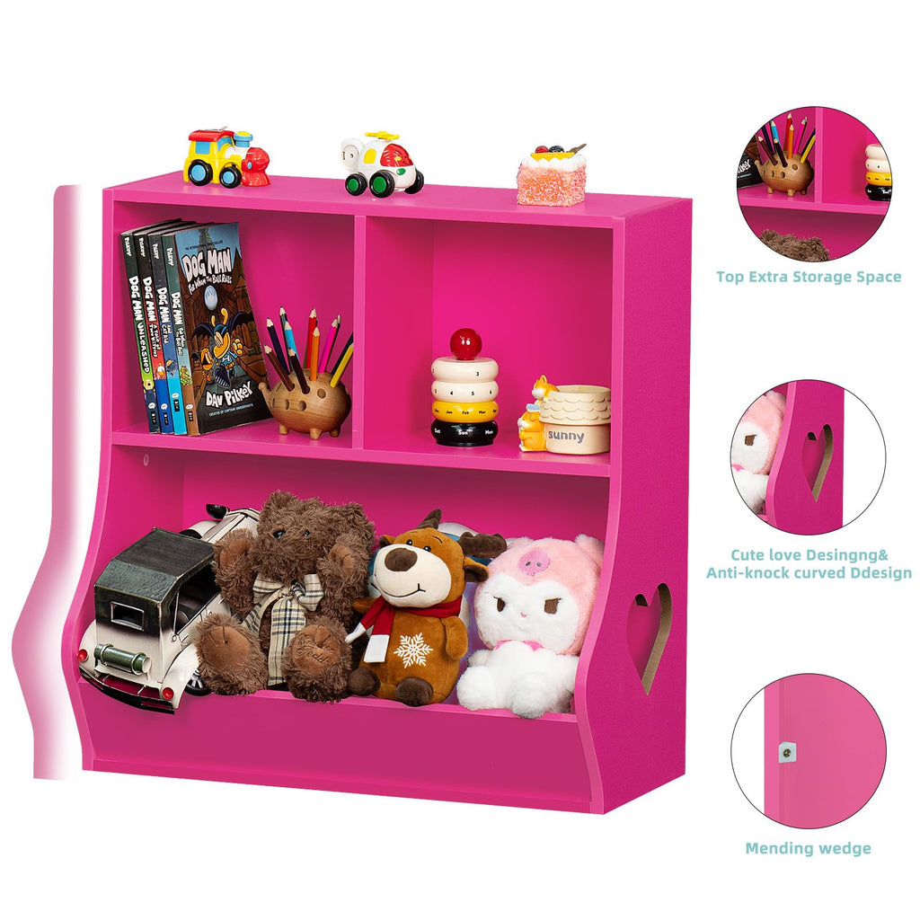 Lerliuo Kids Bookshelf and Toy Storage, 2 Tier Book Shelf for Kids Rooms