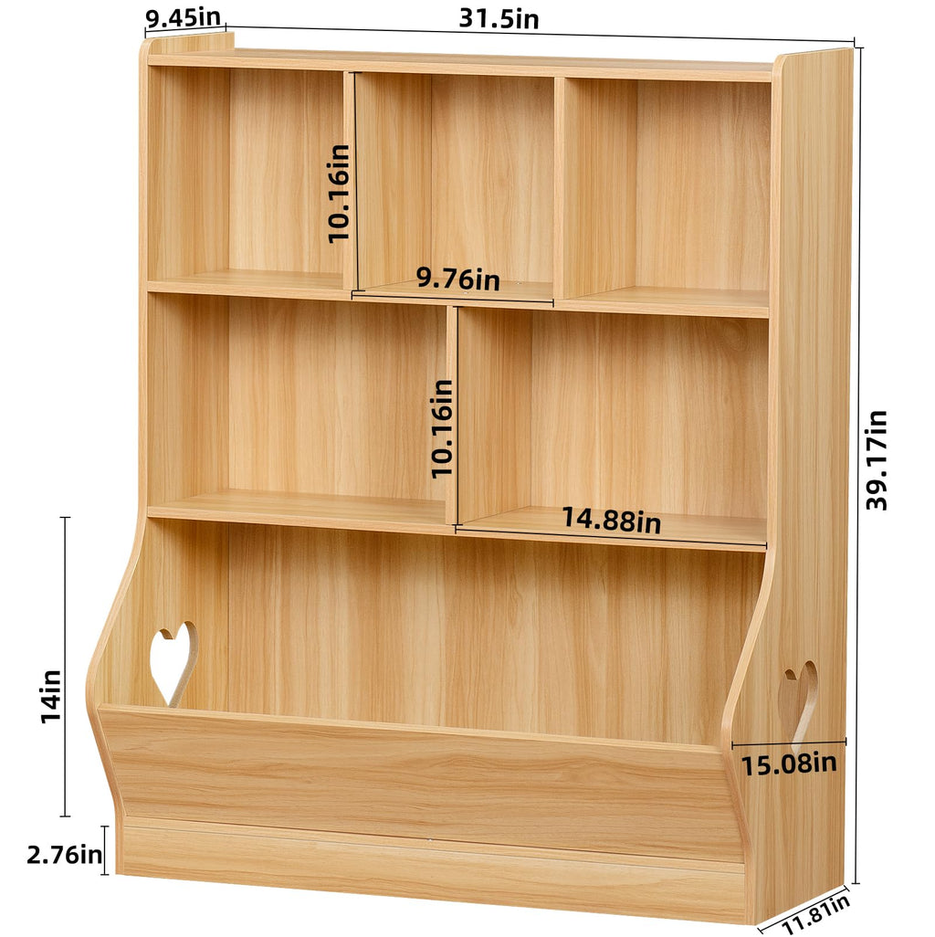 Lerliuo Kids Bookshelf and Toy Storage, 2 Tier Book Shelf for Kids Rooms