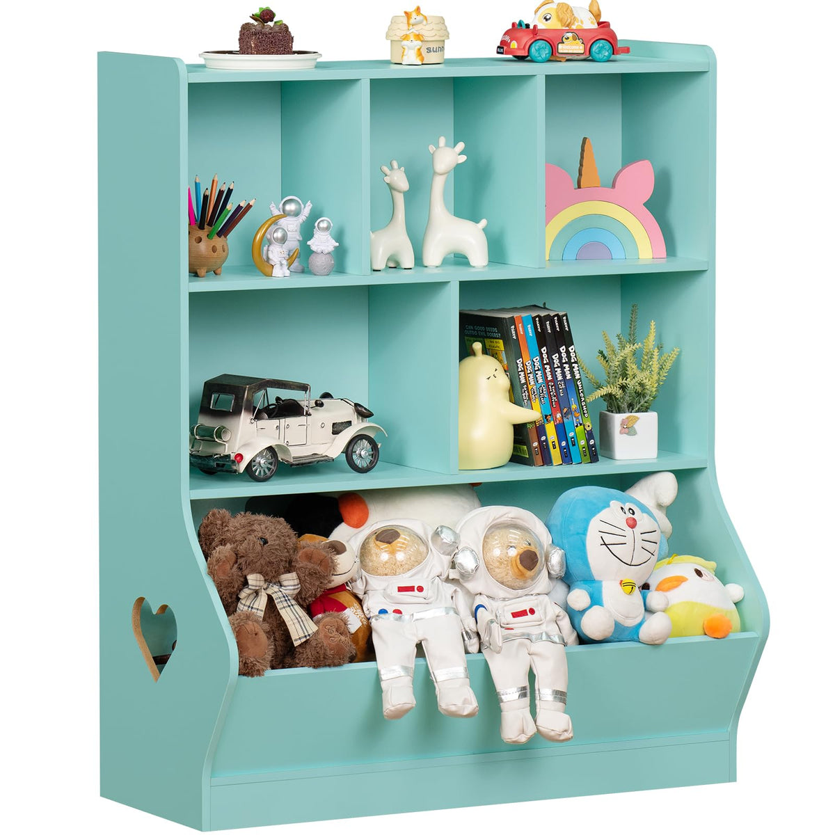 Lerliuo Kids Bookshelf and Toy Storage, 2 Tier Book Shelf for Kids Rooms