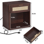 LEYAOYAO Rattan Dresser for Bedroom, 41" Tall Chest of Drawers