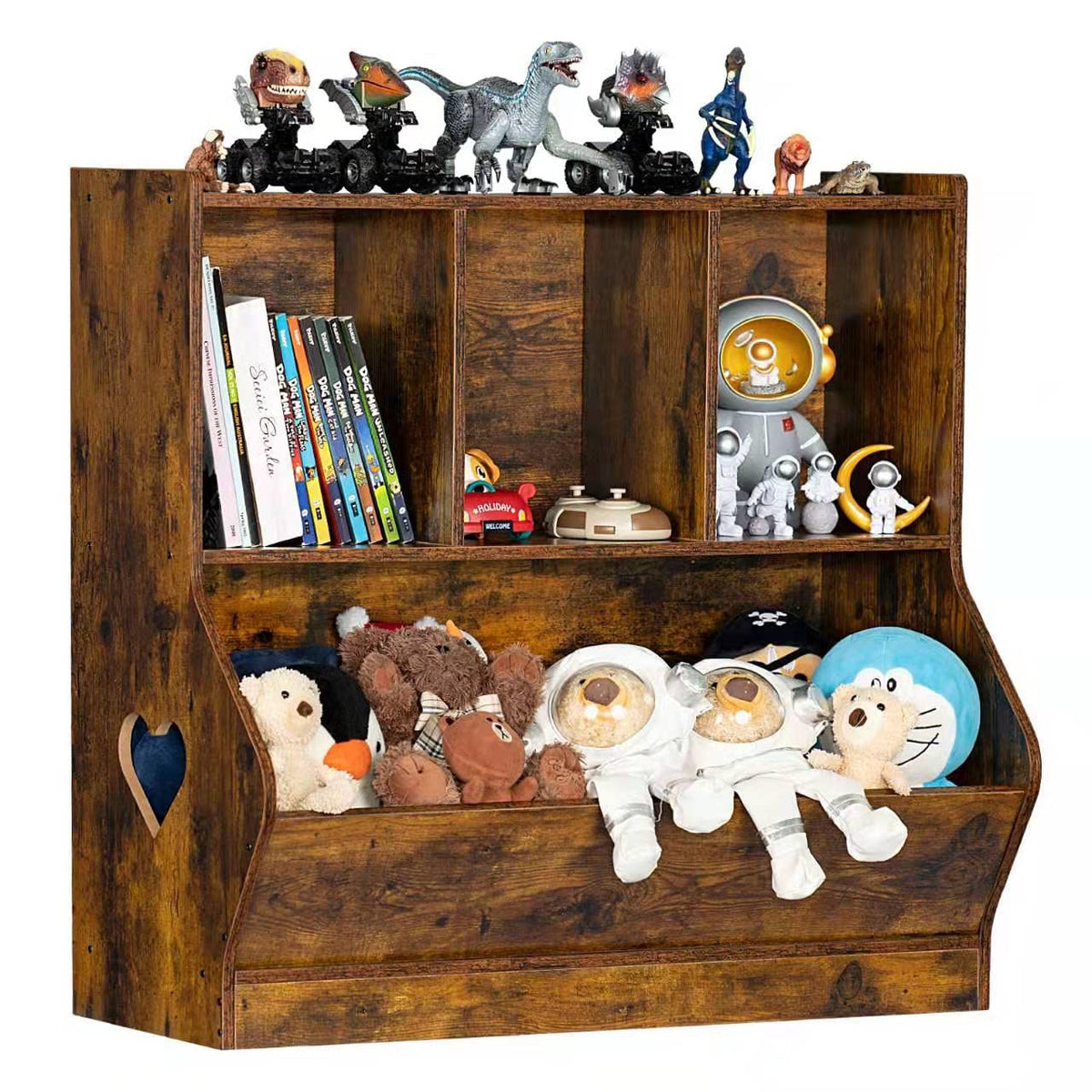 Lerliuo Kids Bookshelf and Toy Storage, 2 Tier Book Shelf for Kids Rooms