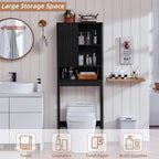 LEYAOYAO Modern Fluted Bathroom Wall Cabinet, Wall-Mounted Medicine Cabinet
