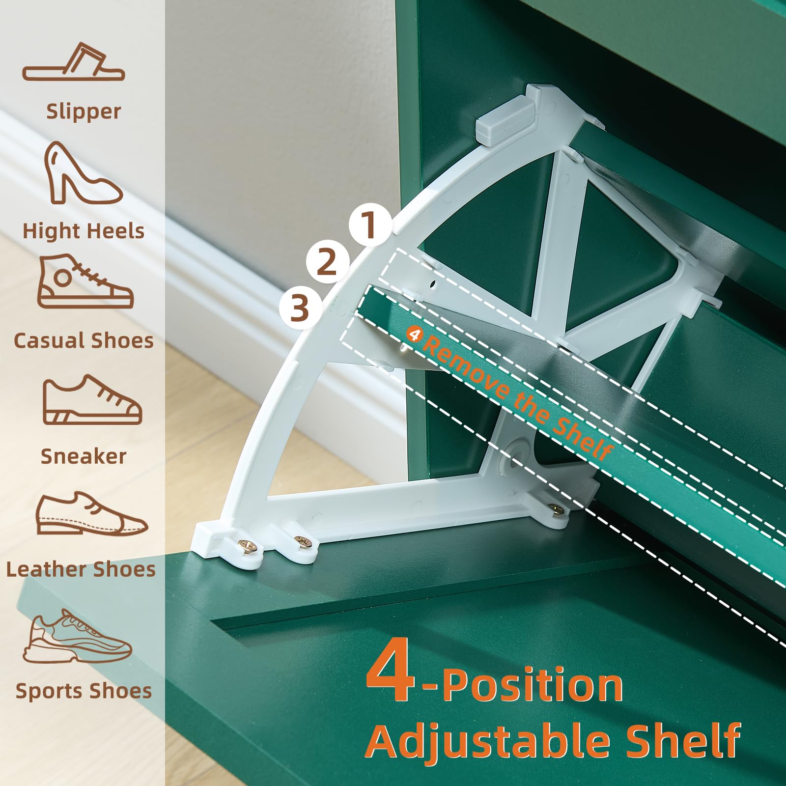 LEYAOYAO Shoe Cabinet Storage for Entryway with 2 Flip Drawers