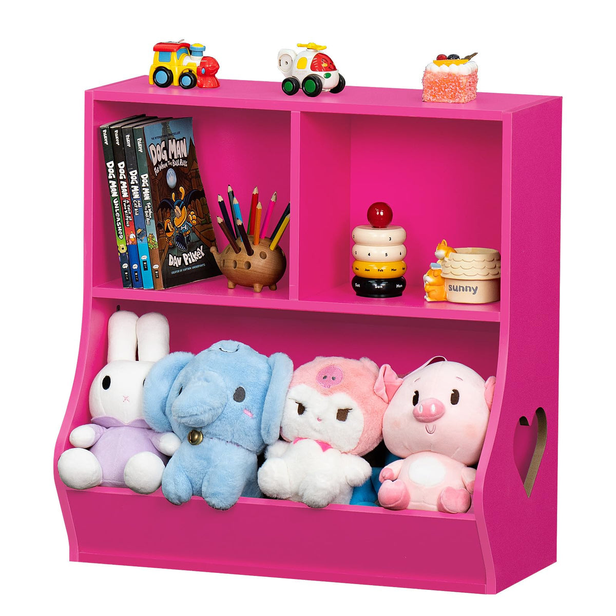 Lerliuo Kids Bookshelf and Toy Storage, 2 Tier Book Shelf for Kids Rooms