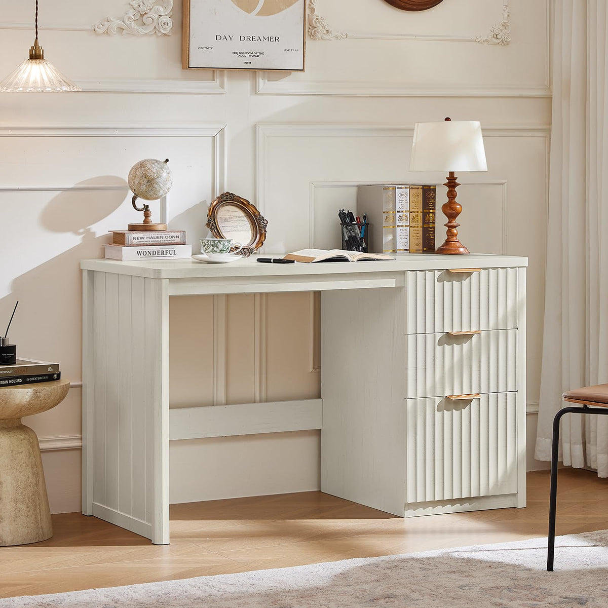 LEYAOYAO Office Desk 48" with 3 Drawers Storage File Cabinet