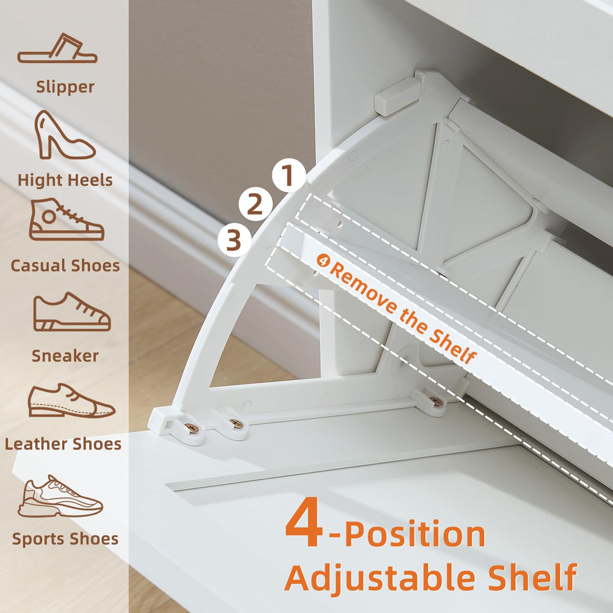 LEYAOYAO Shoe Cabinet Storage for Entryway with 2 Flip Drawers