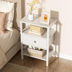 Lerliuo Nightstand Set 2 with Charger, 3 Tier Storage End Table