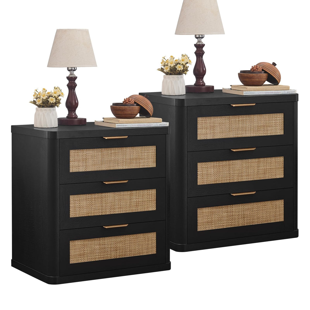 LEYAOYAO Rattan Dresser for Bedroom, 41" Tall Chest of Drawers