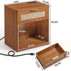 LEYAOYAO Rattan Dresser for Bedroom, 41" Tall Chest of Drawers