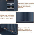LEYAOYAO Modern Fluted Bathroom Wall Cabinet, Wall-Mounted Medicine Cabinet