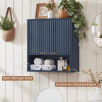 LEYAOYAO Modern Fluted Bathroom Wall Cabinet, Wall-Mounted Medicine Cabinet