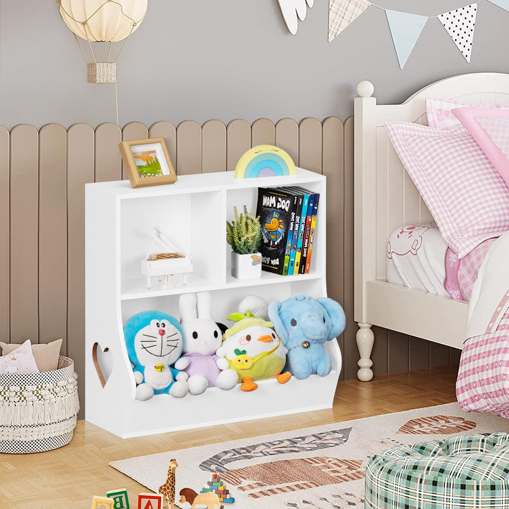 Lerliuo Kids Bookshelf and Toy Storage, 2 Tier Book Shelf for Kids Rooms
