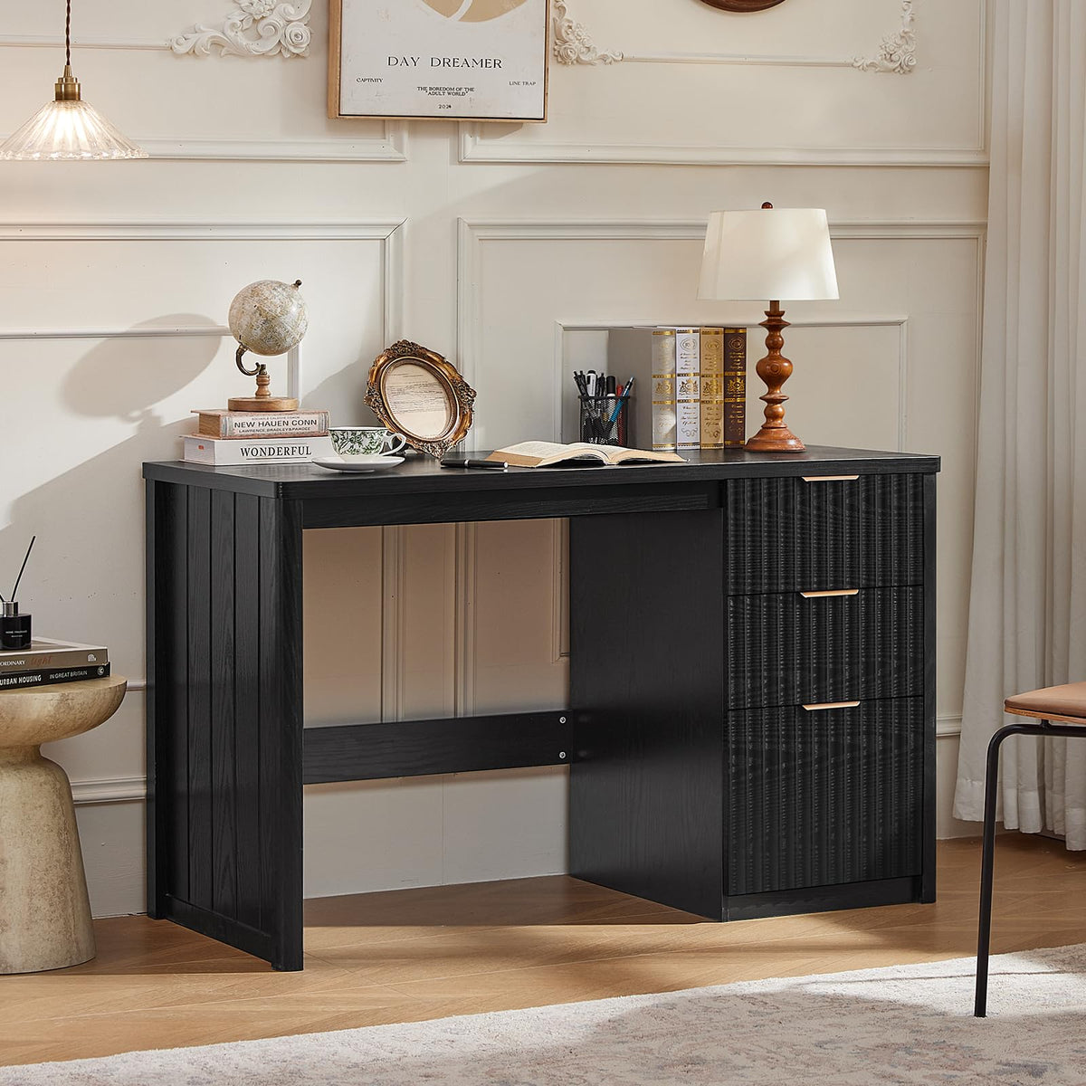LEYAOYAO Office Desk 48" with 3 Drawers Storage File Cabinet