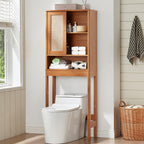 LEYAOYAO Rattan Bathroom Wall Storage Cabinet, Boho Medicine Cabinet