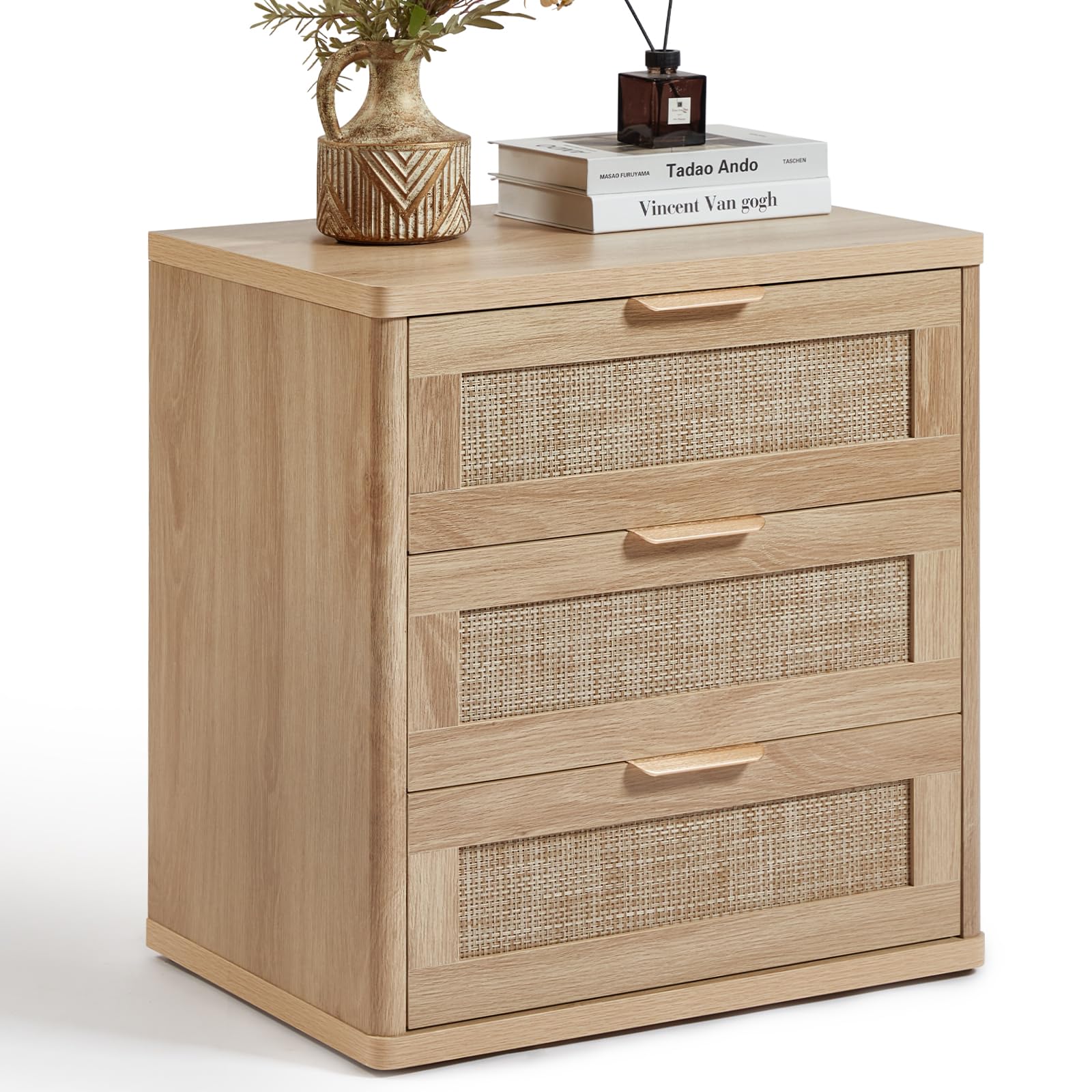 LEYAOYAO Rattan Dresser for Bedroom, 41" Tall Chest of Drawers