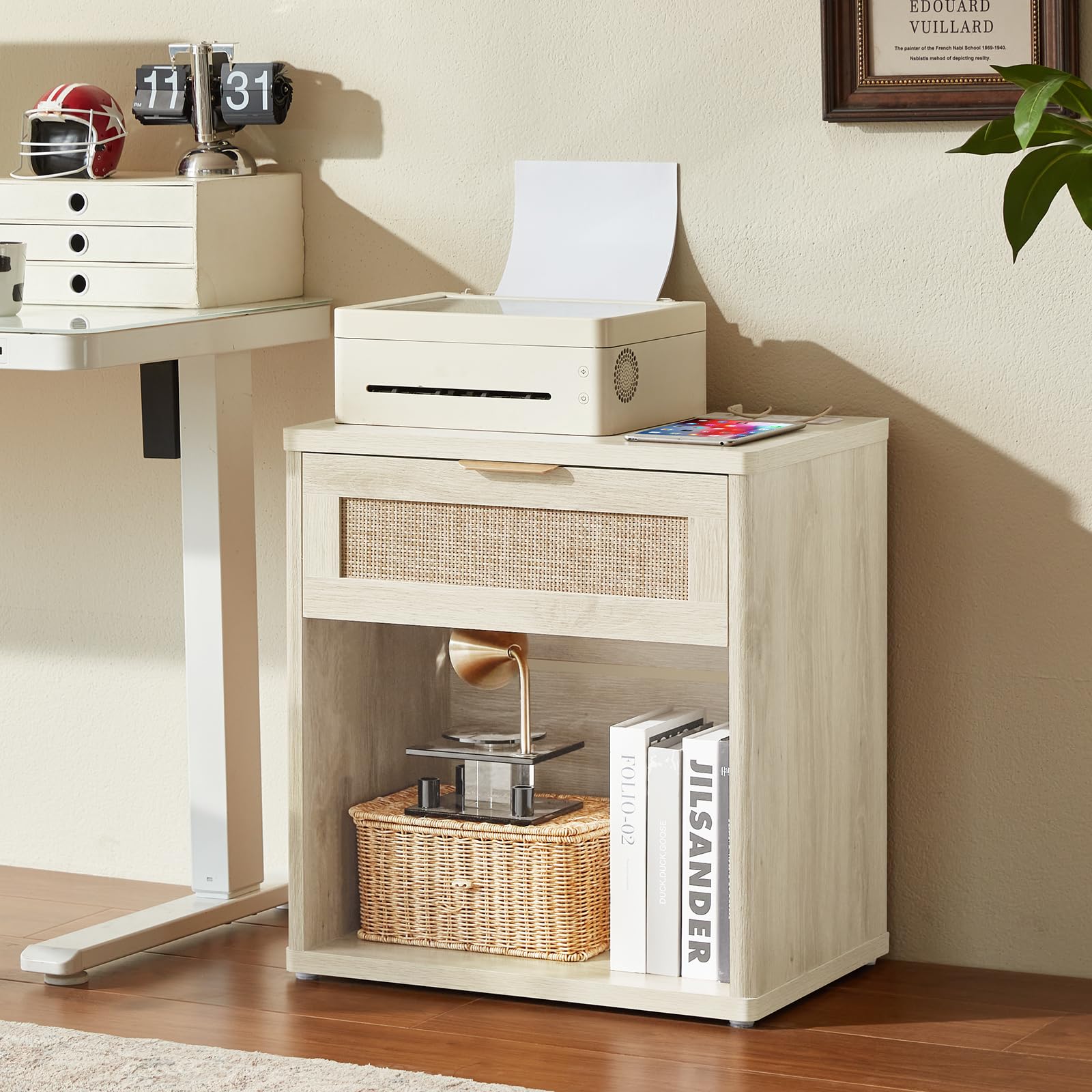 LEYAOYAO Rattan Dresser for Bedroom, 41" Tall Chest of Drawers