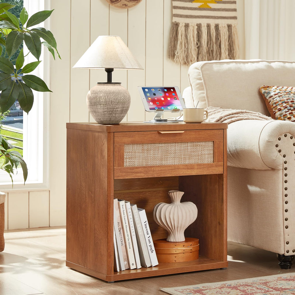 LEYAOYAO Rattan Dresser for Bedroom, 41" Tall Chest of Drawers