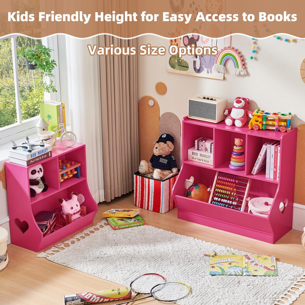 Lerliuo Kids Bookshelf and Toy Storage, 2 Tier Book Shelf for Kids Rooms