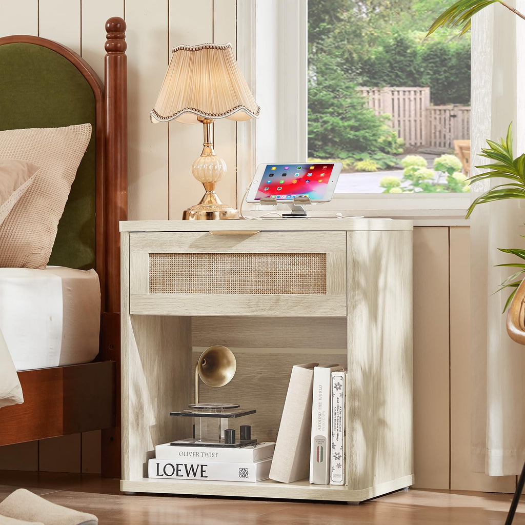 LEYAOYAO Rattan Dresser for Bedroom, 41" Tall Chest of Drawers