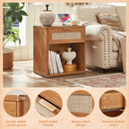 LEYAOYAO Rattan Dresser for Bedroom, 41" Tall Chest of Drawers
