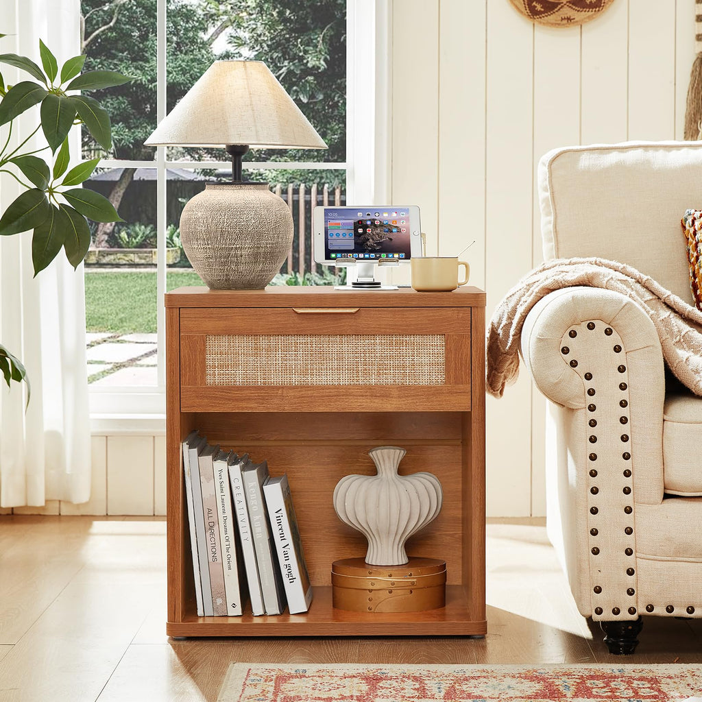 LEYAOYAO Rattan Dresser for Bedroom, 41" Tall Chest of Drawers