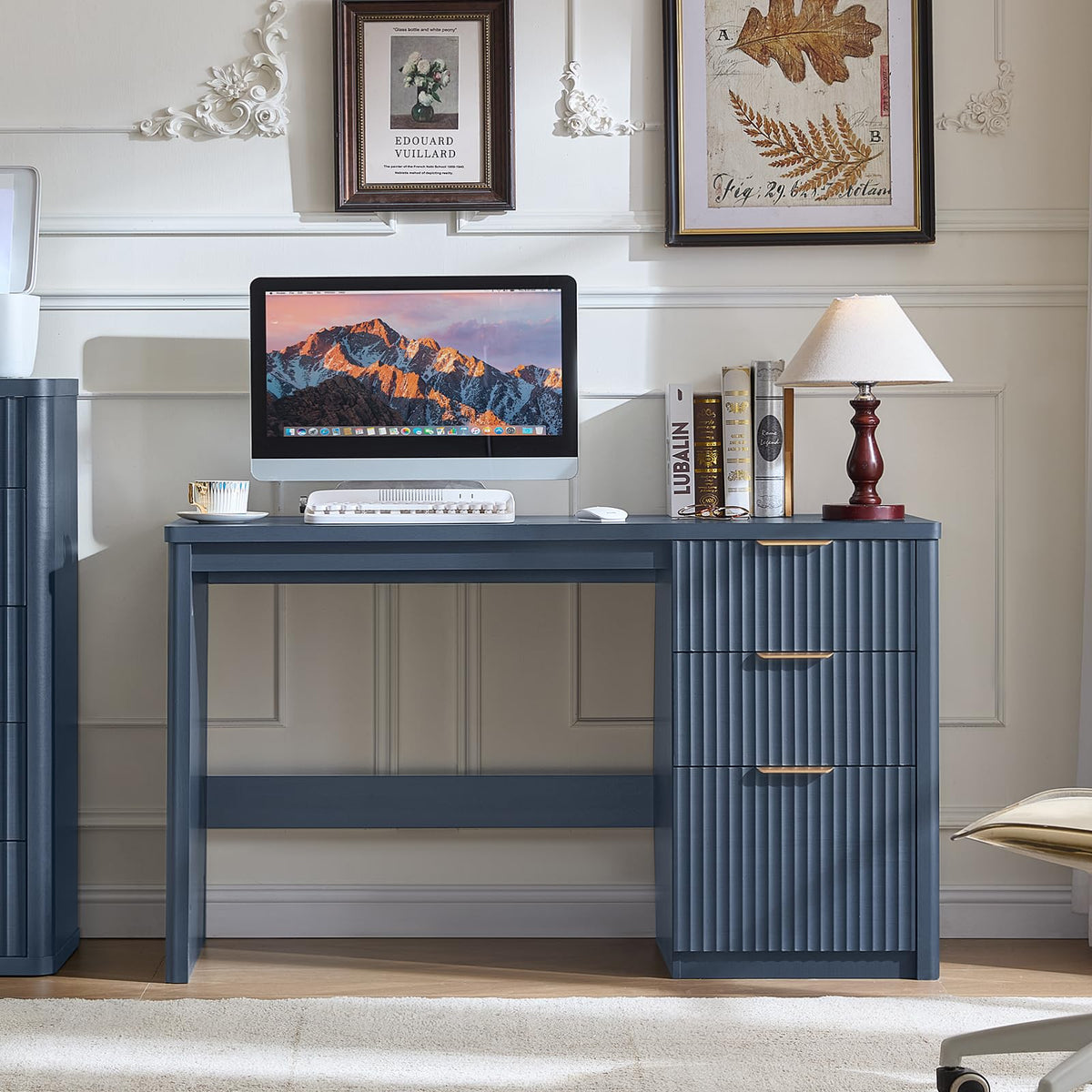 LEYAOYAO Office Desk 48" with 3 Drawers Storage File Cabinet