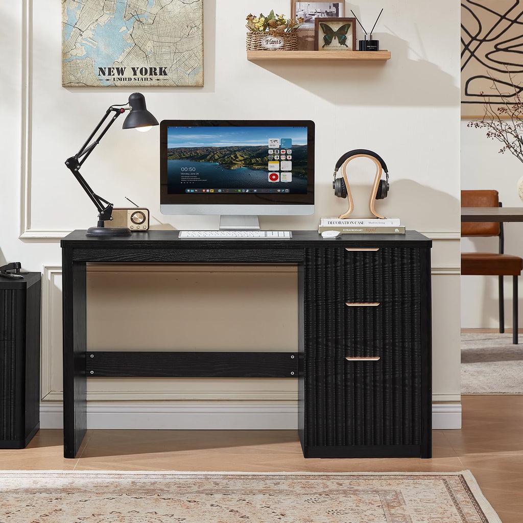 LEYAOYAO Office Desk 48" with 3 Drawers Storage File Cabinet