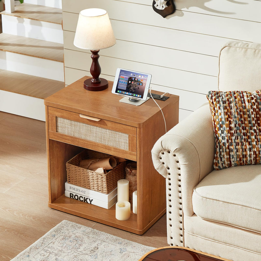 LEYAOYAO Rattan Dresser for Bedroom, 41" Tall Chest of Drawers