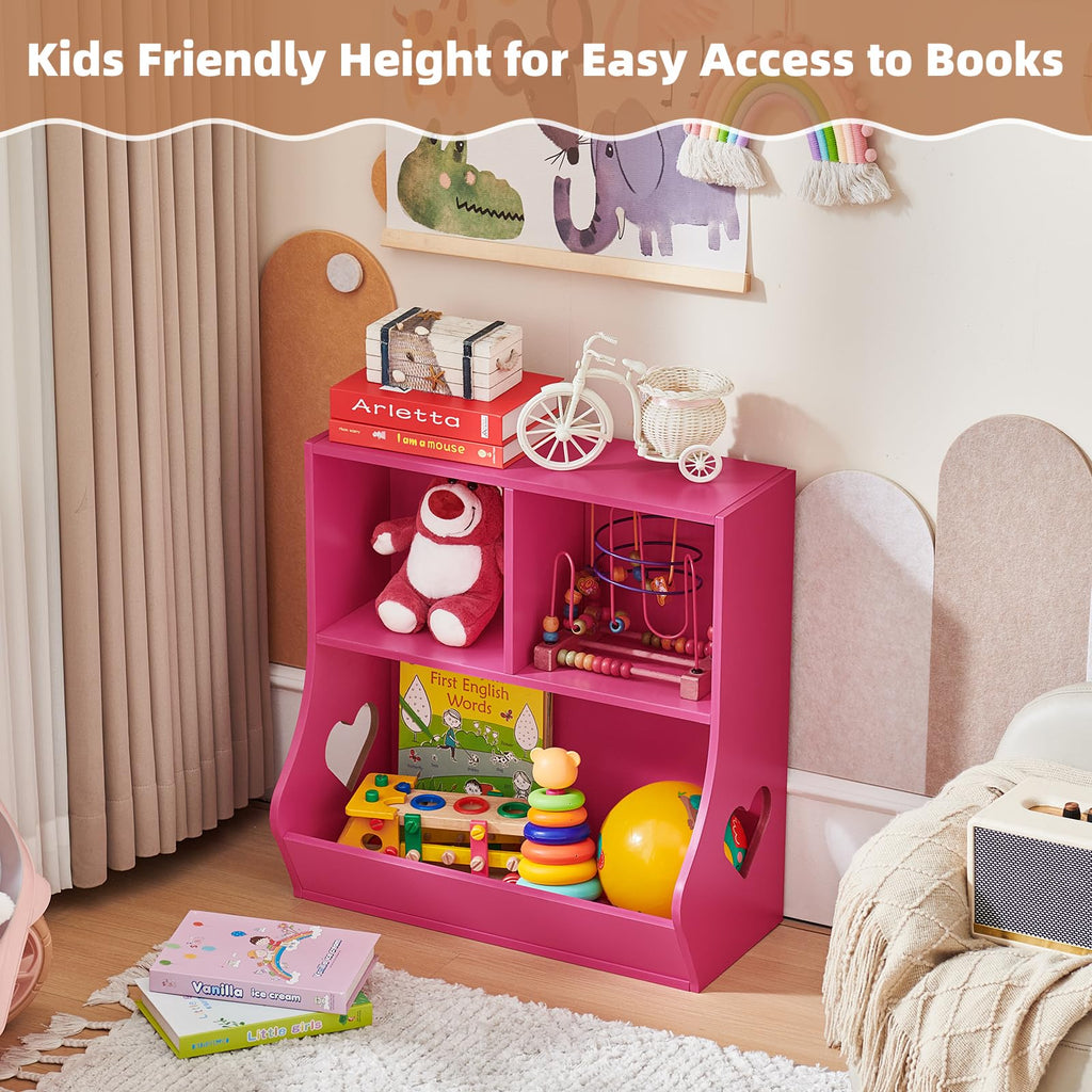 Lerliuo Kids Bookshelf and Toy Storage, 2 Tier Book Shelf for Kids Rooms