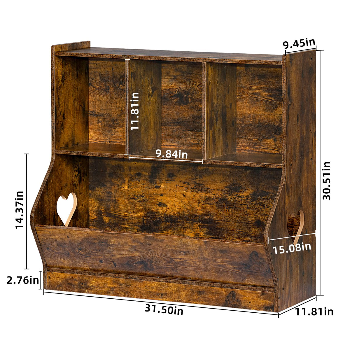 Lerliuo Kids Bookshelf and Toy Storage, 2 Tier Book Shelf for Kids Rooms