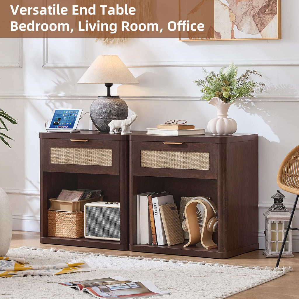 LEYAOYAO Rattan Dresser for Bedroom, 41" Tall Chest of Drawers