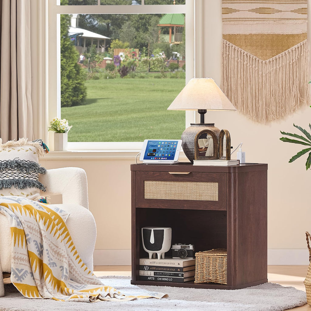LEYAOYAO Rattan Dresser for Bedroom, 41" Tall Chest of Drawers