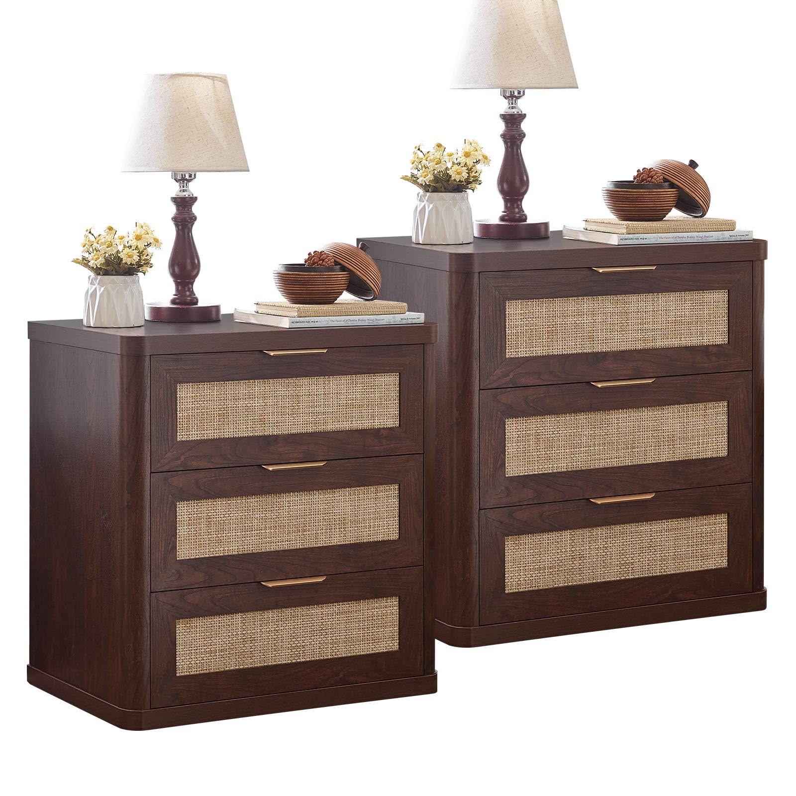 LEYAOYAO Rattan Dresser for Bedroom, 41" Tall Chest of Drawers